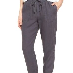 Calson Grey Linen Joggers Size small